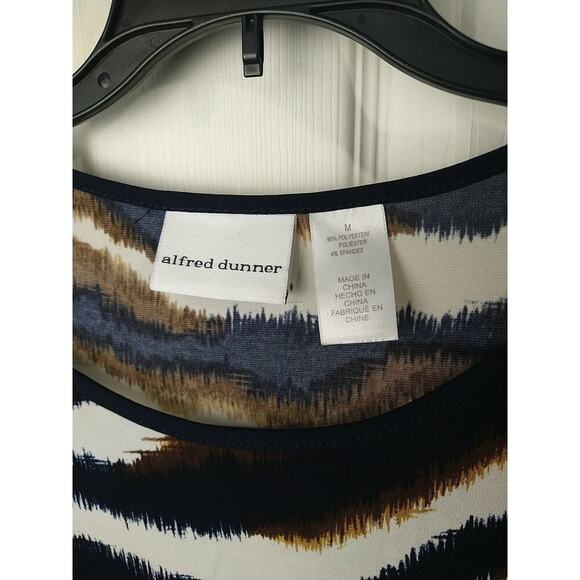 Alfred Dunner Woman M Tunic Pullover Blouse Zebra Print Long Sleeve - Picture 3 of 6